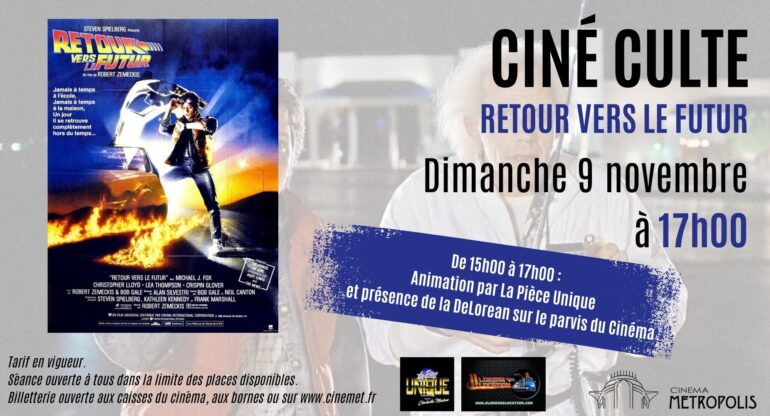 Affiche soirée retour vers le futur métropolis