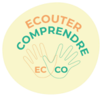 Logo Orange et Vert de EC CO, écouter et comprendre