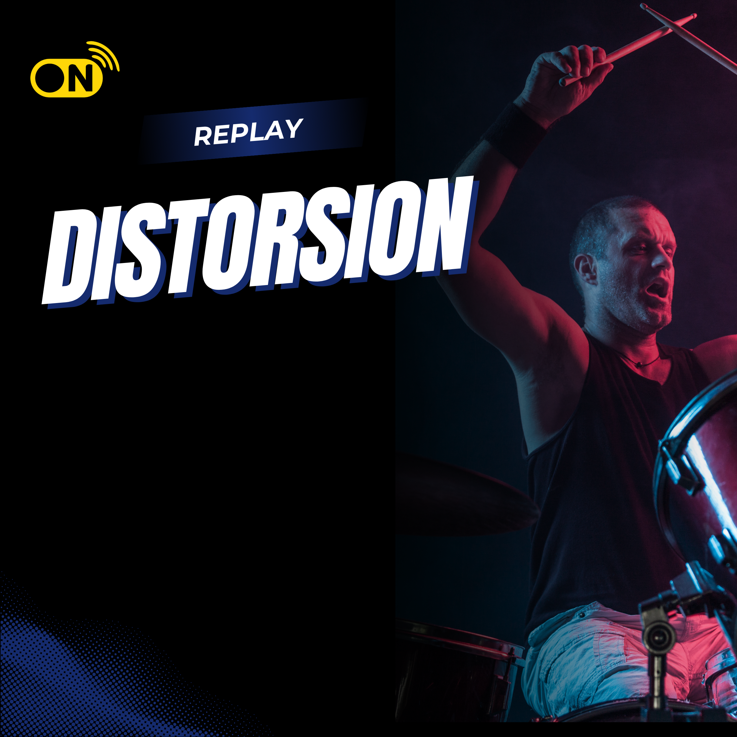 Miniature Emission Distorsion - batteur frappe ses baguettes