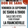 Grande collecte de sang à La Francheville !