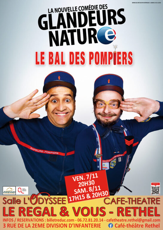 Affiche du bal des pompiers Rethel 8 novembre