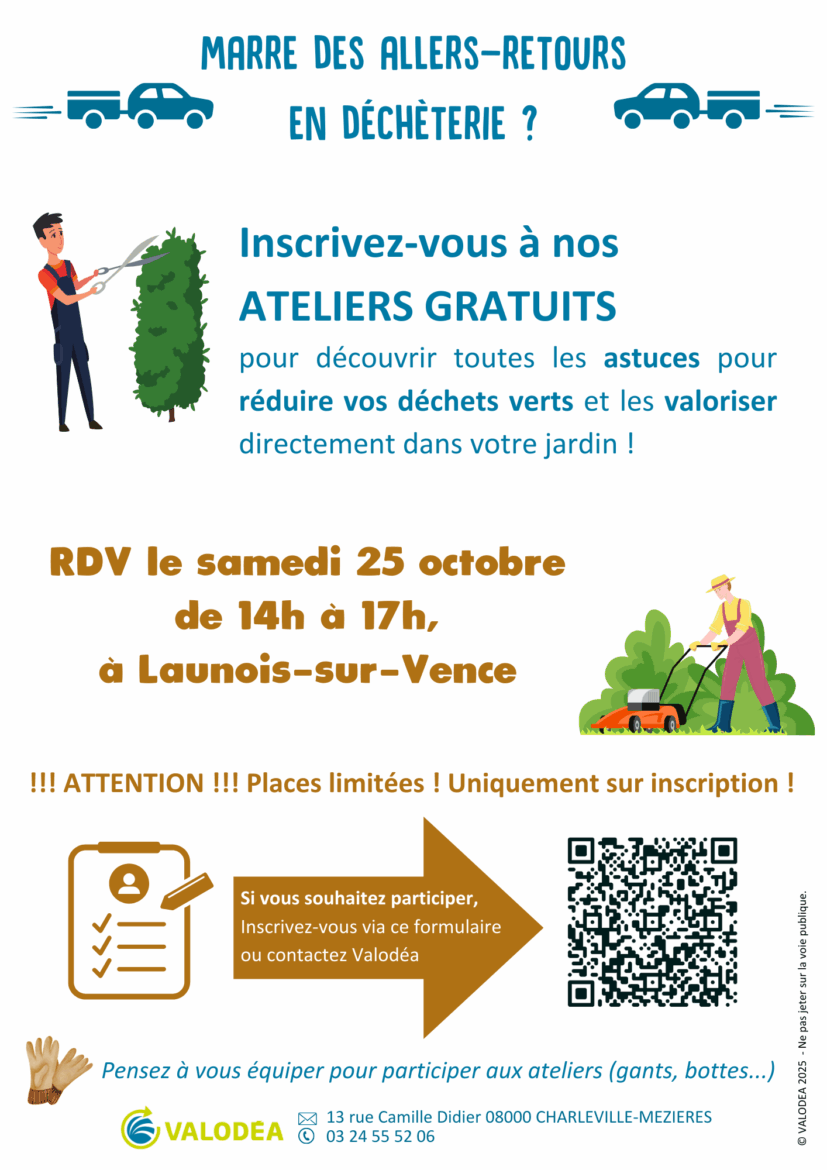 affiche pour l'atelier de Launois-sur-Vence