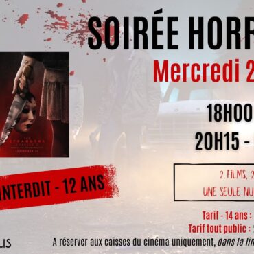 Affiches du cinéma "soirée horrifique"