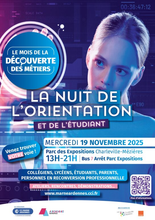 Affiche de la nuit de l'orientation, le 19 novembre à Charleville-Mézières