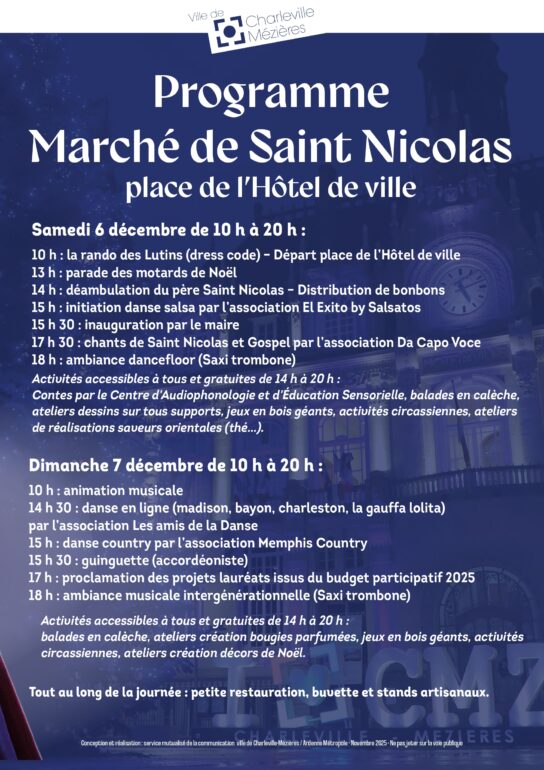 flyer programme marché de Saint Nicolas