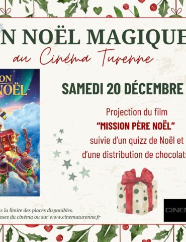 Affiche Samedi Noël Magique Cinéma Turenne