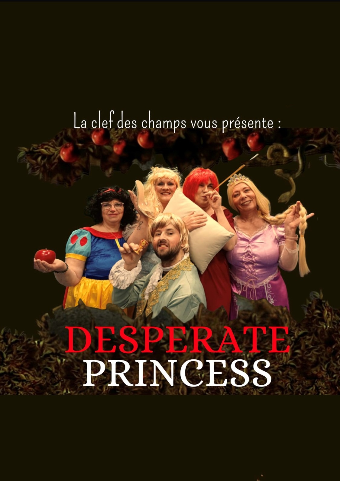 Affiche du spectacle à Donchery "Desperate Princess"