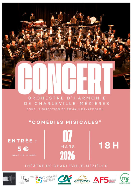Affiche du concert 2026 de l'Orchestre d'Harmonie de Charleville-Mézières