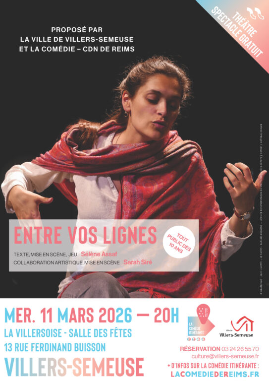 Affiche du spectacle de théatre gratuit de villers semeuse