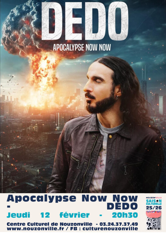 Affiche spectacle humoristique de Dedo à Nouzonville le 12 février 2026