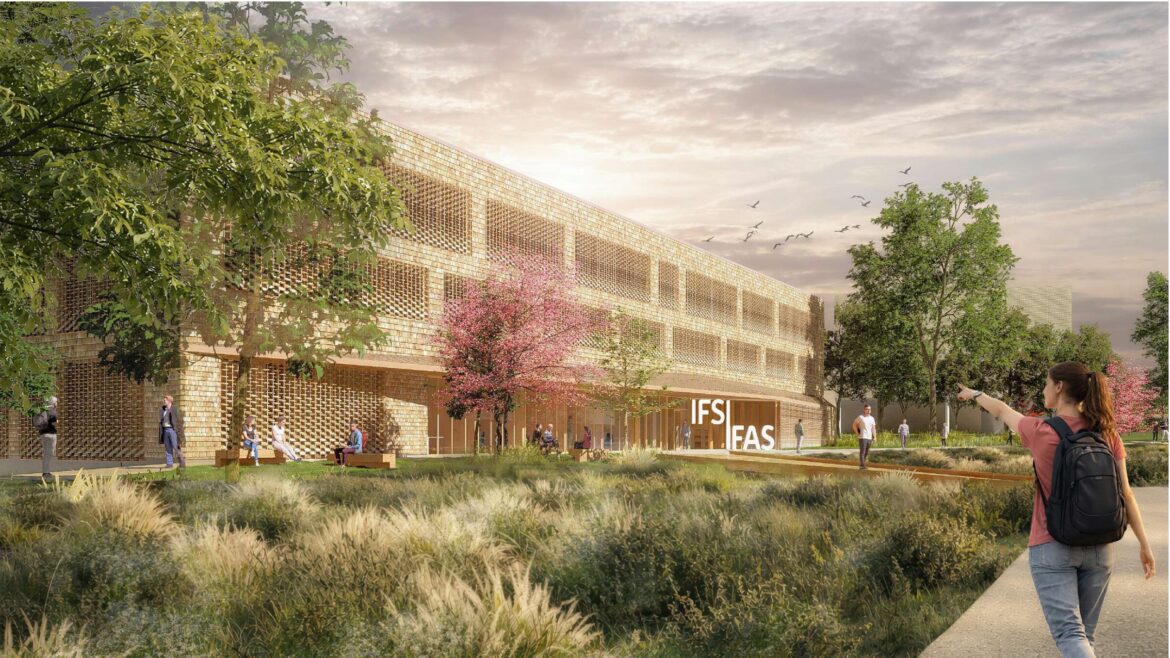 Image de prévision du nouveau bâtiment pour les étudiants infirmiers et aides soignants prévu en 2029