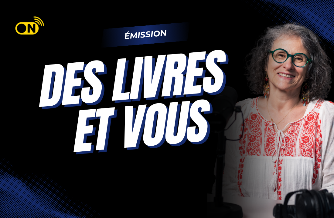 Photo de Carole avec écrit " Émission - Des livres et vous "