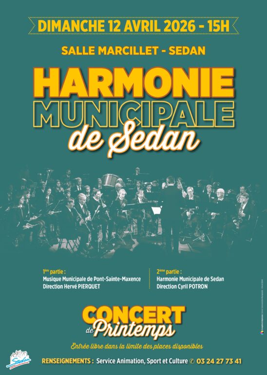 Affiche du concert du printemps 2026 de Sedan le 12 avril