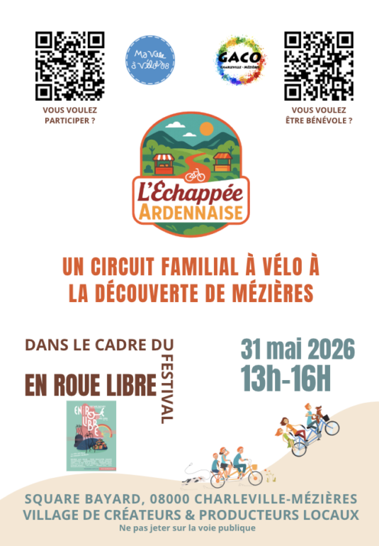 Affiche de l'évènement "L'échappée Ardennaise" le 31 mai de 13h à 16h