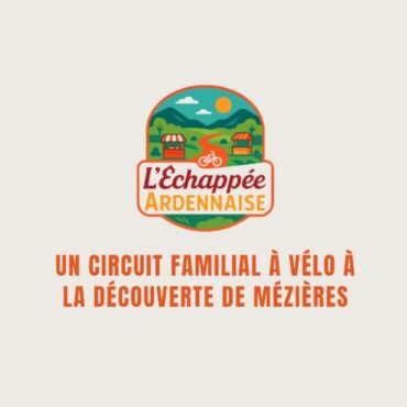 Logo de l'évènement "L'échappé Ardennaise - Un circuit familial à vélo à la découverte de Mézières"