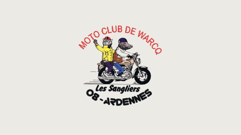 Logo du Moto club de Warcq " Les sangliers" 08-Ardennes
