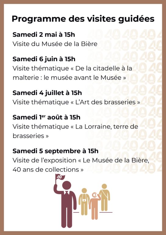 Planning des visites guidés Musée de la bière à Stenay