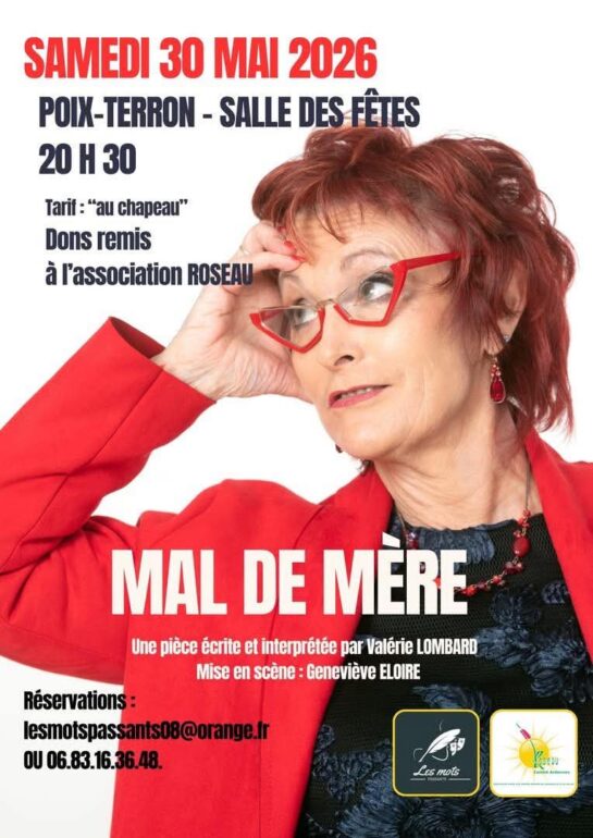 Affiche du spectacle à profit de l'association Roseau par Valérie Lombard