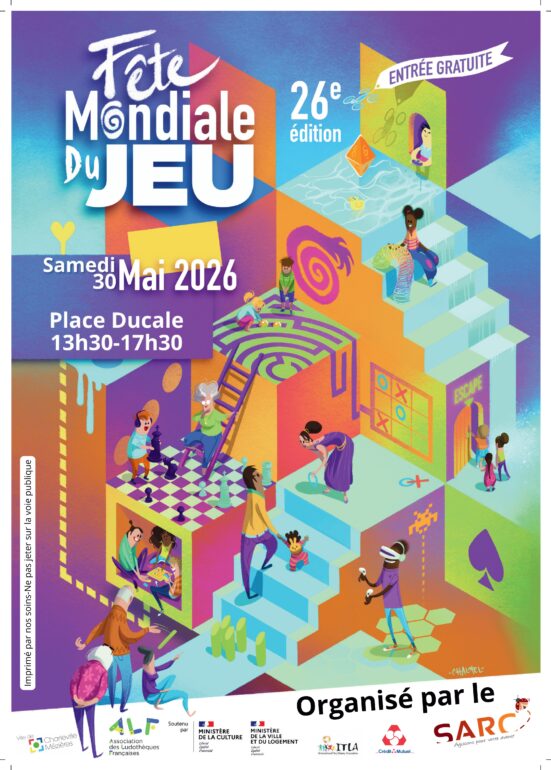 Flyer de La 26ème édition de Fête Mondiale du Jeu le 30 mai à Charleville-Mézières