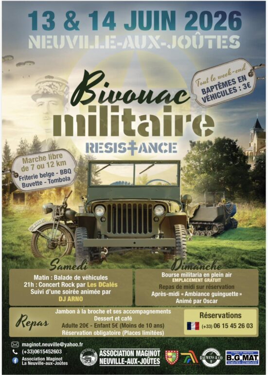 Affiche du Bivouac Militaire de Neuville-Aux-Joûets