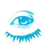 Logo d'un oeil bleu